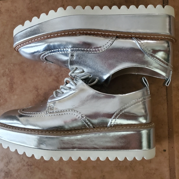 Zara Shoes - Silver Platform Women's Shoes